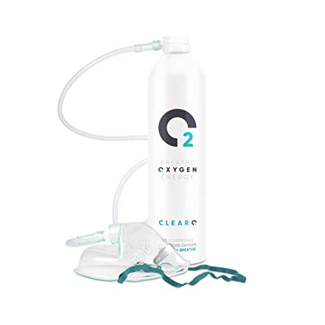ClearO2 15L Pure Breathing Oxygen Can with Mask and Tube