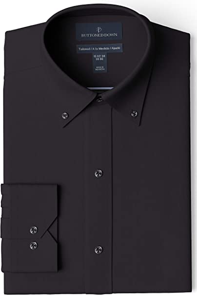 Buttoned Down Men's Tailored-Fit Button Collar Pinpoint Non-Iron Dress Shirt