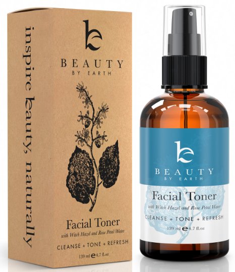 Facial Toner - Hydrating Face Spray - Organic and Natural Ingredients Witch Hazel and Rose Water Reduce Puffiness Redness Use As Makeup Remover and Astringent After Cleansing Before Moisturizer 47oz