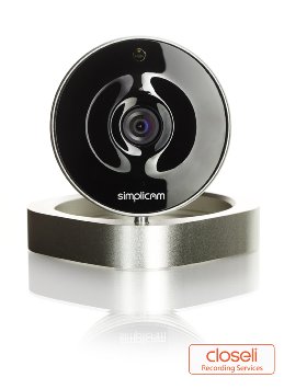simplicam HD WiFi Home Video Monitoring Camera with one year of 1 day Closeli Recording Services