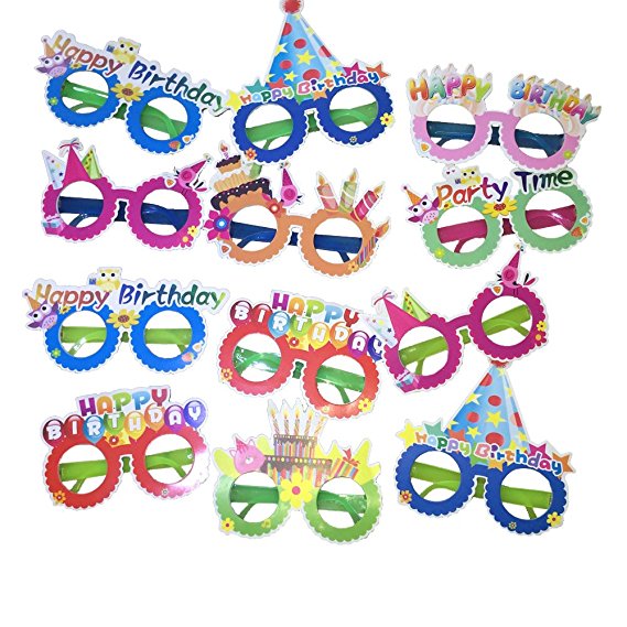 Children's Fun Birthday Party Glasses,12 Pieces