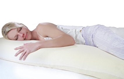 Dreamsweet Shredded Memory Foam Full Body Pillow 47" w/ Removable Case - Beige