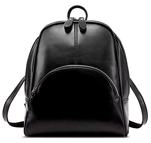 Zicac Womens Fashion Simple Style Leather Backpack Shoulder Bag