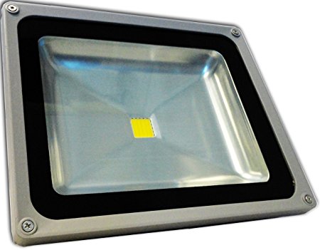 50 Watt LED Waterpoof Outdoor Security Floodlight 100/240V AC Ledwholesalers 3702WH