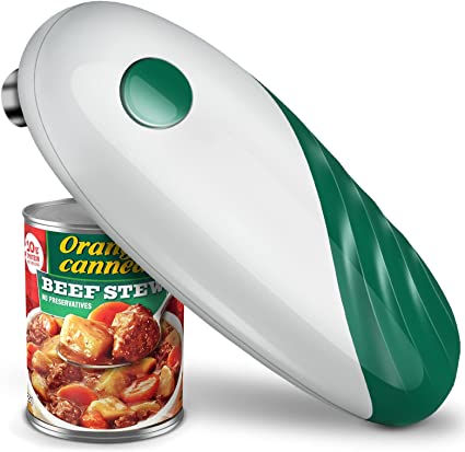 Smooth Edge Food-Safe Electric Can Opener,One-Touch Kitchen Can Opener Opens Almost All Can Sizes,Good for Senior with Arthritis,Best Gift for Women,Battery Operated and Automatic Can Opener