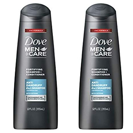 Dove Men 2 in 1 Antidandruff Shampoo, 12 Oz Pack of 2