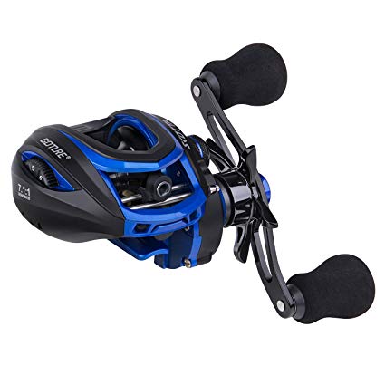 Goture Baitcasting Reel,/Carbon Fiber Drag 22LB/18LB 7.1:1/6.3:1 Gear Ratio Magnetic Brake/Dual-Brakes System