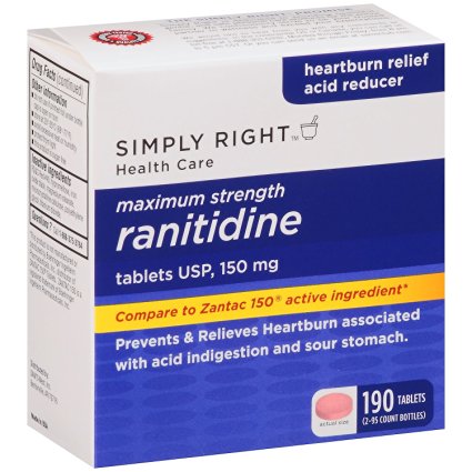Simply Right Maximum Strength Ranitidine Acid Reducer, 190 Count