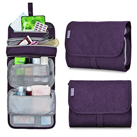 Mountaintop Travel Toiletry Kit, Toiletry Bags,Organizer Cosmetic Bag£¬9.5 x2 x7.5 inch-5929 (Purple)