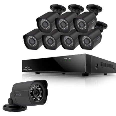 Zmodo Smart PoE Security System -- 8 Channel NVR & 8 x 1080p IP Cameras and 2TB Hard Drive