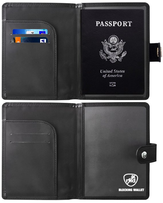 RFID Blocking Passport Holder Wallet Passport Cover Travel Wallet Organizer Case
