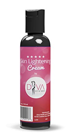 Premium Skin Lightening Cream for Face, Body, Intimate Parts, Armpits - Effective Whitening Treatment - Brightens Legs, Elbows, Knees, Neck by Diva Fit and Sexy