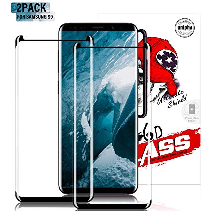 Gozhu [2-Pack] Galaxy S9 Screen Protector Tempered Glass,[Anti-Fingerprint][No-Bubble][Scratch-Resistant] Glass Screen Protector for Samsung Galaxy S9