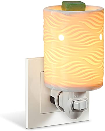 StarMoon Wax Warmer Plug in for Home Décor, Pluggable Home Fragrance Diffuser, No Flame, with One More Bulb (Willow, in1)