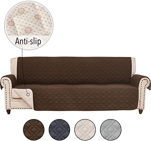 RHF Anti-slip Cover for Extra-Wide Couch, Sofa Cover, Oversize Sofa Slipcover,Extra-Wide Couch Cover for Dogs, Couch Slipcover, Double Diamond,Machine Washable(Sofa-Extra Wide:Chocolate)