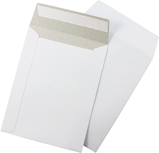 1000 EcoSwift 6 x 8 CD/DVD Photo Mailers Stay Flats White Cardboard Self Seal Envelopes 6x8