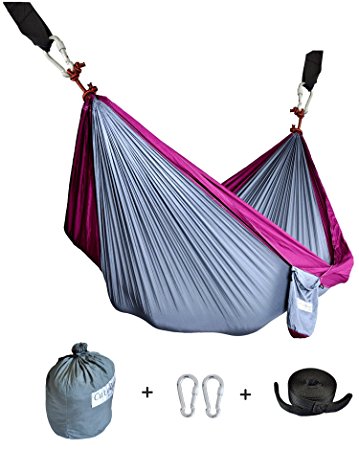 Parachute Camping Hammock with Tree Straps by Cutequeen For Travel Camping,Backpacking,Kayaking