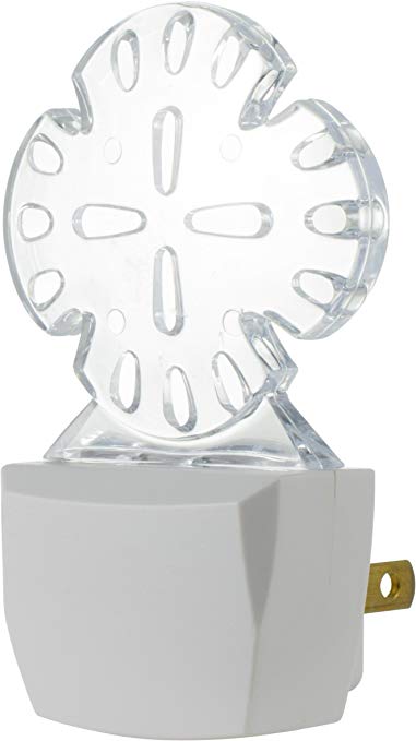 GE LED Sand Dollar Night Light, Clear with Green Glow 10932