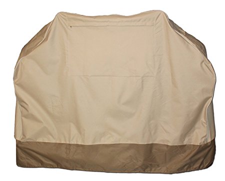 BBQ Cover - X-Large Cabana Style - Waterproof - Two Tone Color - Made for Webber, Char-broil, Brinkman - 70 X 24 X 48