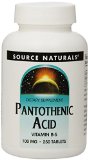 Source Naturals Pantothenic Acid 100mg 250 Tablets