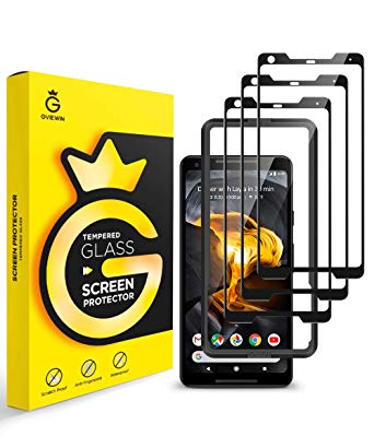 GVIEWIN Designed for Google Pixel 2XL Screen Protector [3 Pack], Tempered Glass Full Coverage Screen Protection Film with Ultra HD Clarity Case Friendly Bubble Free Clear Screen Film for Pixel 2XL
