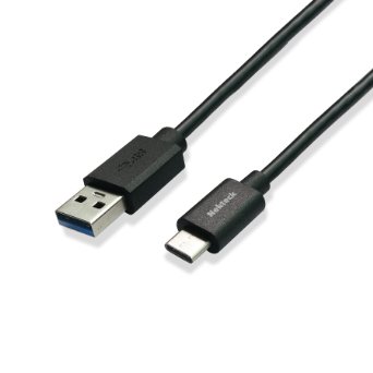 USB Type C Cable Nekteck USB 31 USB-C to USB A USB 30 Male 56k ohm resistor Data 66ft2m Charging Cord Reversible Design for Apple Macbook 12 Inch LG G5 Nexus 5X 6P and More Black