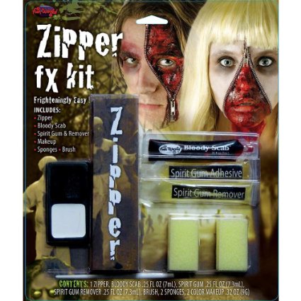 Zipper FX Kit Makeup Accessory for Halloween Fancy Dress Makeup