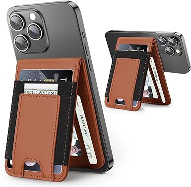 Miroddi Magnetic Wallet for iPhone Leather Phone Wallet for Magsafe Accessories Phone Wallet Magnetic Card Holder for Back of Apple 12 13 14 15