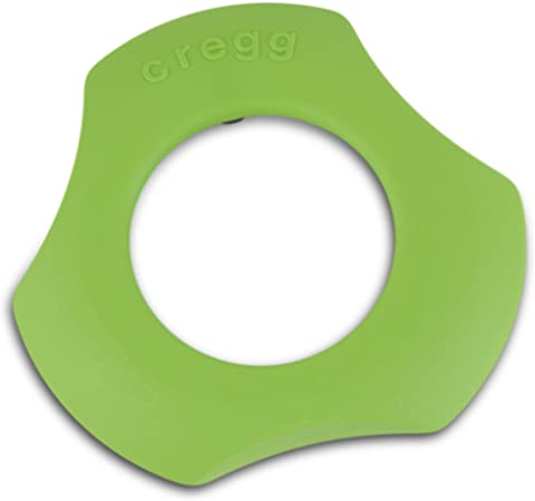 Brainstream Cregg 3-in-1 Topper, Cup and Napkin Ring The Gentle Way to Open Eggs, Lime