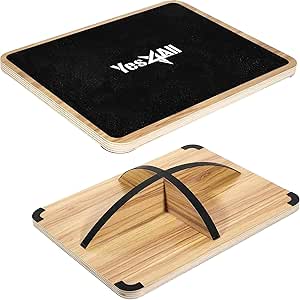 Yes4All 350LBS Professional Wooden Balance Board for Leg Workout, Anti-Slip Rocker Board, Wobble Board for Standing Desk