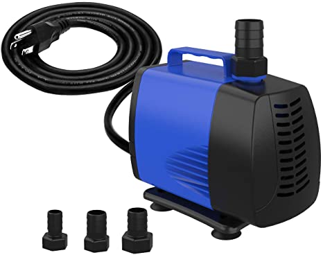 Knifel Submersible Pump 1320GPH Ultra Quiet with Dry Burning Protection 16.4ft High Lift for Fountains, Hydroponics, Ponds, Aquariums & More……