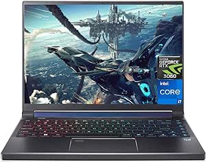 Acer Predator Triton 300 Gaming Laptop, 14.0 inch 165Hz FHD Display, 12th Gen Intel Core i7-12700H, NVIDIA GeForce RTX 3060, 16GB DDR5 RAM, 2TB SSD, Windows 11 Home, Gray, Bundle with JAWFOAL