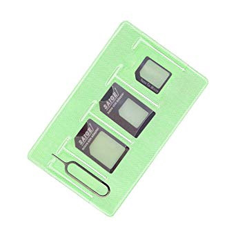Black Nano Sim Adapter and Micro Sim Adapter and Nano to Micro Adapter with a Sim Card Folder and a Needle,pls Place in Wallet Help You Use It Anytime