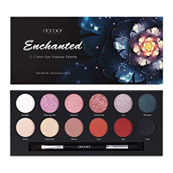 Docolor 12Colors Eyeshadow Palette Shimmer Matte Waterproof Powder Natural Pigmented Makeup Palette