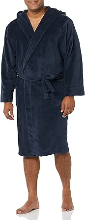 Amazon Essentials Men's Mid-Length Plush Robe