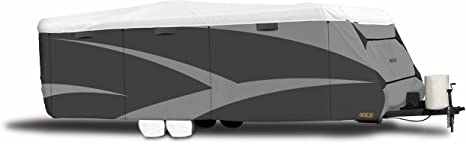 ADCO  34838 Designer Series Gray/White Upto 15' DuPont Tyvek Travel Trailer Cover