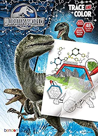 Bendon Jurassic World Trace and Color Coloring and Activity Book
