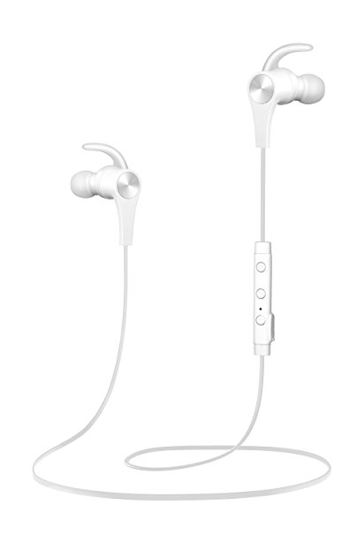 SoundPEATS Bluetooth Headphones Magnetic Wireless Earbuds (WHITE)