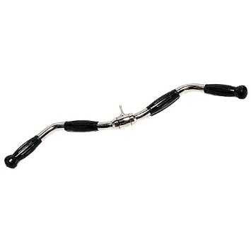 CAP Barbell Deluxe Curl Bar Cable Attachment with Rubber Handgrips, 28"