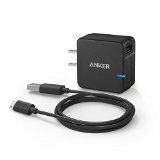 Anker Quick Charge 20 18W USB Turbo USB Wall Charger for Samsung Galaxy S6  S6 Edge  Edge Note 5 Note 4  Edge Nexus 6 HTC M9 Xperia Z3  Z2 Moto X and More Black
