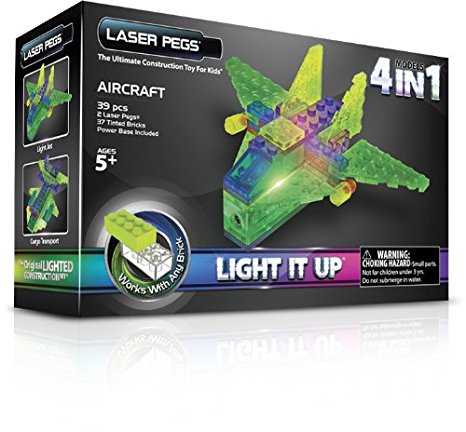 Laser Pegs 4-in-1 Aircraft Building Set