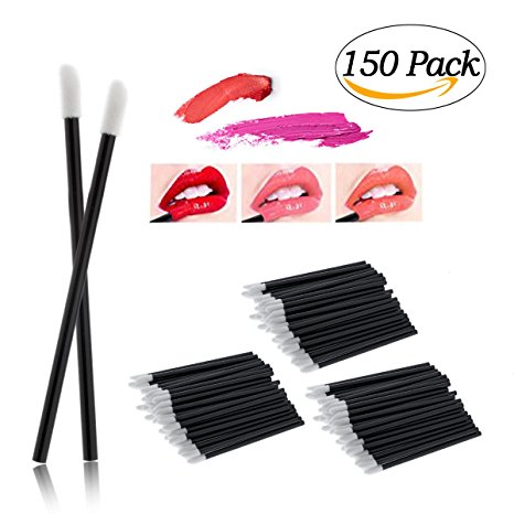 ACELIST Disposable Makeup Lip Brush Lipstick Glossy Wands Applicator Tool (150 Pcs)