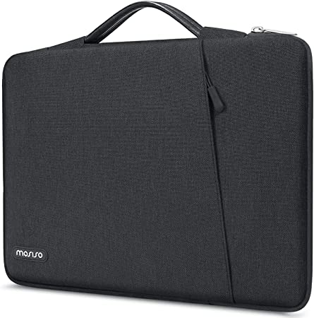 MOSISO 13 13.3 inch Laptop Sleeve Carrying Case Compatible with MacBook Pro, MacBook Air 13", Surface Book 2 13.5, HP Envy 13 Chromebook, 360 Protective Vertical Bag with Bevel Pocket, Space Gray