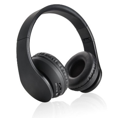 Wireless Headphones Danibos Over-ear Bluetooth Headphones Flodable Stereo with Built-in Microphone for Iphone 6s 6 6 Plus 5s 5c 5 4s Galaxy Note 4 3 2 S6 S5 S4 S3 and More Black