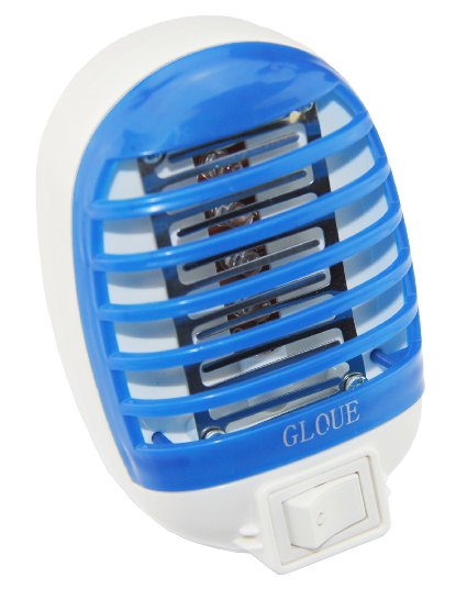 GLOUE Bug Zapper Electronic Insect Killer,Fly Zapper,Mosquito Killer ,mosquito trap,mosquito killer lamp,Eliminates all Flying Pests! It is also Night Lamp (BLUE)