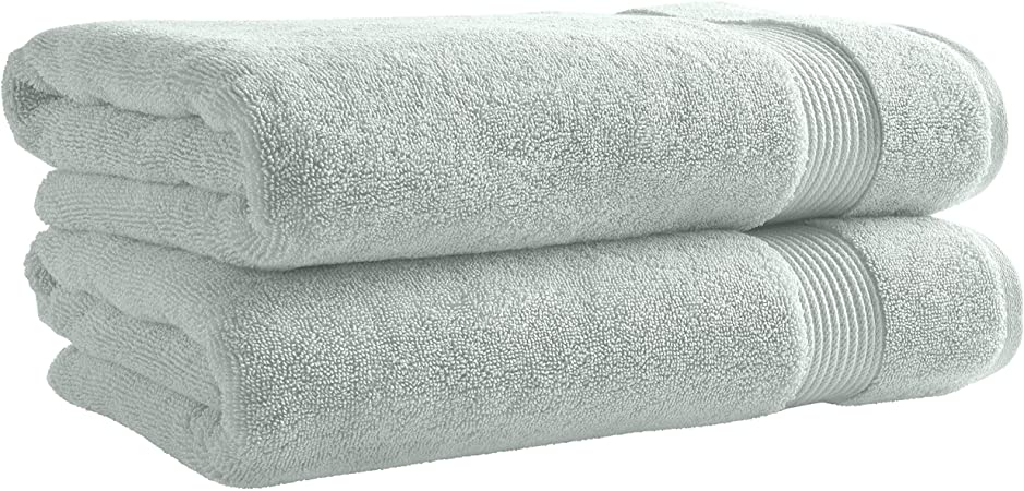 Amazon Brand – Rivet Classic Supima Cotton Bath Towels, Set of 2, Mint