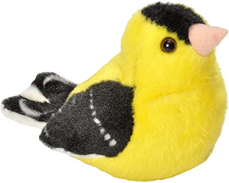 Wild Republic Audubon Birds American Goldfinch Plush with Authentic Bird Sound, Stuffed Animal, Bird Toys for Kids and Birders