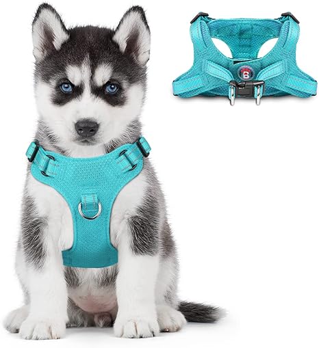 Dog Harness Step in Dog Vest Harness, Reflective Adjustable Puppy No Pull Harness Breathable Soft for Small and Medium Dogs,Cats