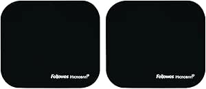 Fellowes 5933901 Mouse Pad w/Microban, Nonskid Base, 9 x 8, Black (FEL5933901), 8" x 9" x 0.1" (Pack of 2)