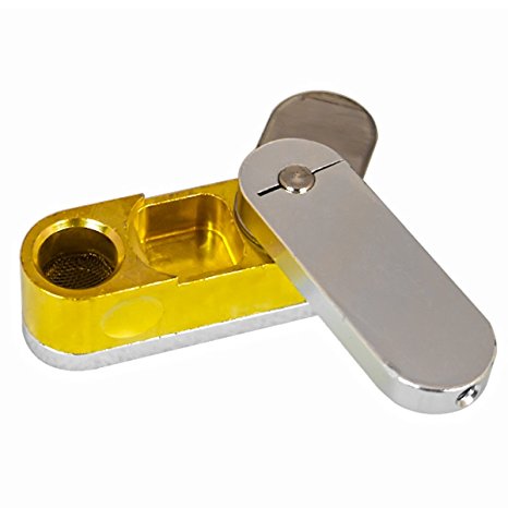 Formax420 the Metro Pipe/Twister Pipe Brass and Chrome Pocket Hand Pipe